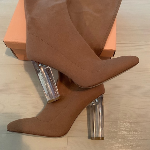 NWT Over the knee boots with clear heel - Picture 2 of 5